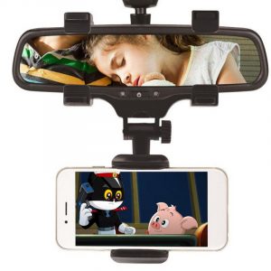 360 Degree Jeep Rearview Mirror Cell Phone Holder
