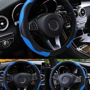 New Jeep Steering Wheel Cover Anti Slip PU Leather Steering Covers