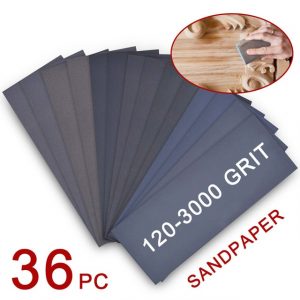 36pcs Sandpaper 120 to 3000 Girt Sand Paper