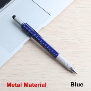 Full Metal Multifunction Pen Tool Ballpoint Pen Screwdriver Ruler Spirit Level With a Top Scale Multifunction Pens For School|pen 6 in 1|new ballpoint pen6 pens