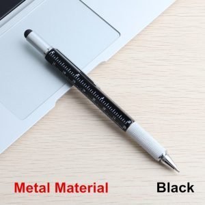 Full Metal Multifunction Pen Tool Ballpoint Pen Screwdriver Ruler Spirit Level With a Top Scale Multifunction Pens For School|pen 6 in 1|new ballpoint pen6 pens