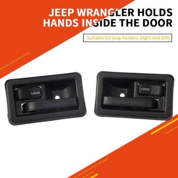 1 Pair Car Inside Door Latch Handles Black Replacement For Jeep Wrangler 1987 2004 Car Interior Accessories | Interior Door Handles