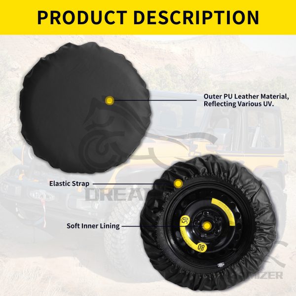 13 17inch Universal Jeep SUV Spare Tire Storage Cover Wheel Bag Garage Tire Case for Jeep Wrangler for Toyota CRV RAV4 for Ford