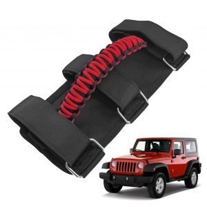 1pcs Jeep Roll Bar Grab Handle Universal Car Interior Grab Handle 3 Nylon Straps Design Sports Paracord Roll Bar Handle For SUVs
