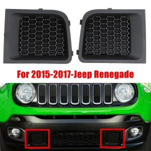 2PCS Left / Right Car Front Bumper Lower Mesh Grill Cover Trim For 15 17 Jeep Renegade Bumpers | Bumpers