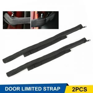 2Pcs Black Door Limiting Strap Oxford Fabric Wire Harness Protector for Jeep Wrangler JK 2007 17 Modification Parts | Exterior Door Panels & amp; Frames|