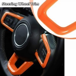 3pcs Steering Wheel Cover Trim Accessories Trim Cover For 2018+ Jeep Wrangler JL JLU JT Car Accessories
