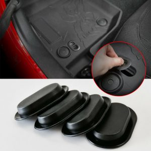 4PCS Pieces Oval Floor Pan Drain Plug For Jeep Wrangler JK JL 2014 2020 Black High Quality Rubber Plug Car Accessories | Interior Mouldings