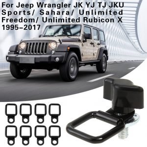 8pcs metal Heavy Duty D Ring Tie Down Anchors for Jeep Wrangler JK YJ TJ JKU Sports Unlimited Freedom Rubicon X 1995 2017 | Auto Fastener & Clip