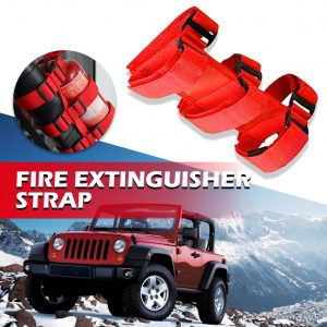 Adjustable Car Roll Bar Fire Extinguisher Holder For Jeep Wrangler Truck Extinguisher Bandage Fixed Strap Car Accessories | Rear Racks & Accessories