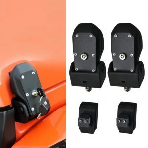 Hood Latches Wrangler Hood Lock Catch Latches Kit For 2018 2019 2020 For Jeep For Wrangler JL And For Jeep Gladiator JT. | Locks & Hardware
