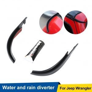Jeep Roof Rain Gutter Water Rain Guard Slot Gutter Extension For Jeep Wrangler JK 2007 2017 With Adhesive Anti corrosion | Awnings &  Shelters|