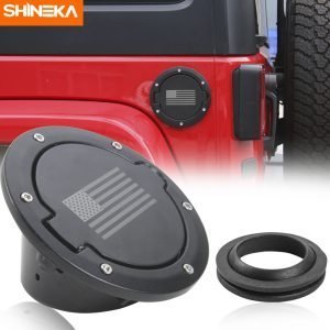 SHINEKA Tank Covers For Jeep Wrangler JK Car Exterior Fuel Tank Cap Cover With Rubber Gasket Ring For Jeep Wrangler JK 2007 2017 | Tank Covers
