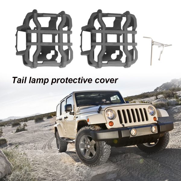 1 Pair Rear Lamp Hoods Car Styling Tail Light Decorative Guards Covers Protector Accessories for Jeep Wrangler JL 2018 2022