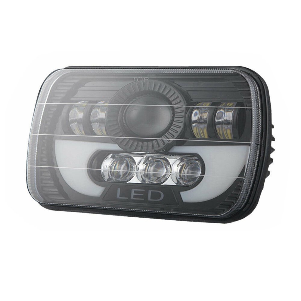 1pcs 300w 5x7 & 7x6 Inch Rectangle Led Headlight Drl For Jeep Wrangler Headlight Bulbs (LED)