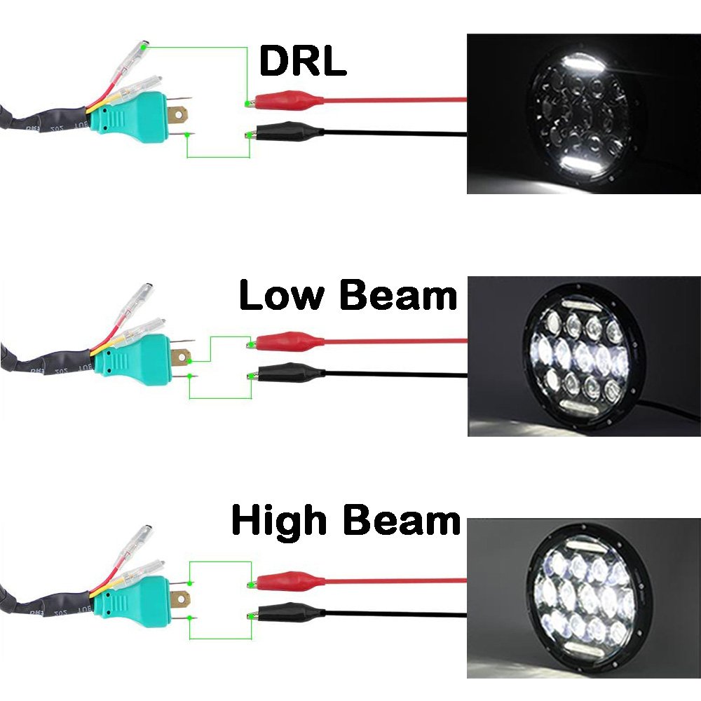 2PCS 7inch LED Headlights Hi Lo For JEEP Wrangler TJ JK | Headlight Bulbs(LED)