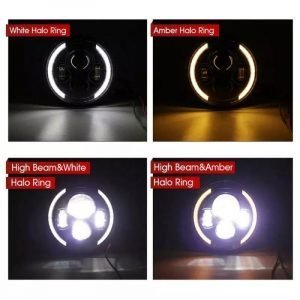 2021 NEW 7 Inch LED Headlight High Low Beam Turn Signal Halo Lights Compatible With Jeep Wrangler JK TJ LJ