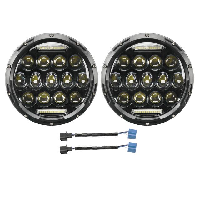 7" Round LED Headlight Bulb 75W For Jeep Wrangler TJ JK