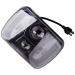 1 Pair 5"X7" 6"X7"105W Osram Rectangular LED Headlights with Angel Eyes DRL for Jeep Wrangler YJ | Headlight Bulbs (LED)