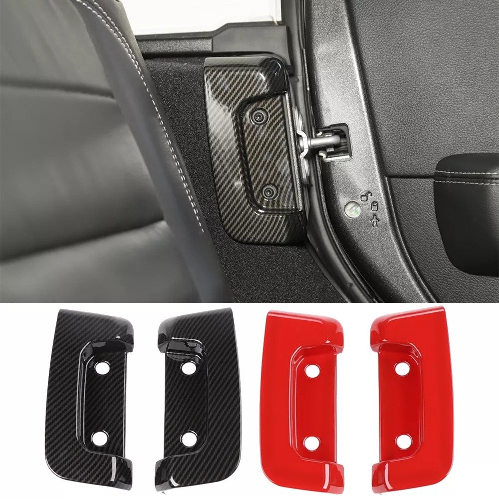 Car Rear Door Lock Buckle Decoration Cover Stickers For Jeep Wrangler JL 2018 2019 2020 2021 2022 Interior Accessories ABS