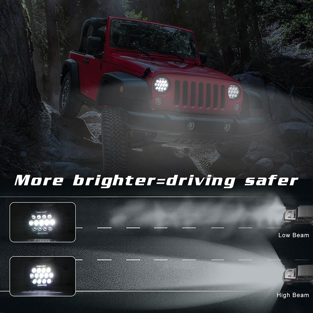 7 inch 140W LED Headlight High Low Beam DRL Headlamp for Jeep Wrangler JK TJ LJ | Headlight Bulbs (LED)