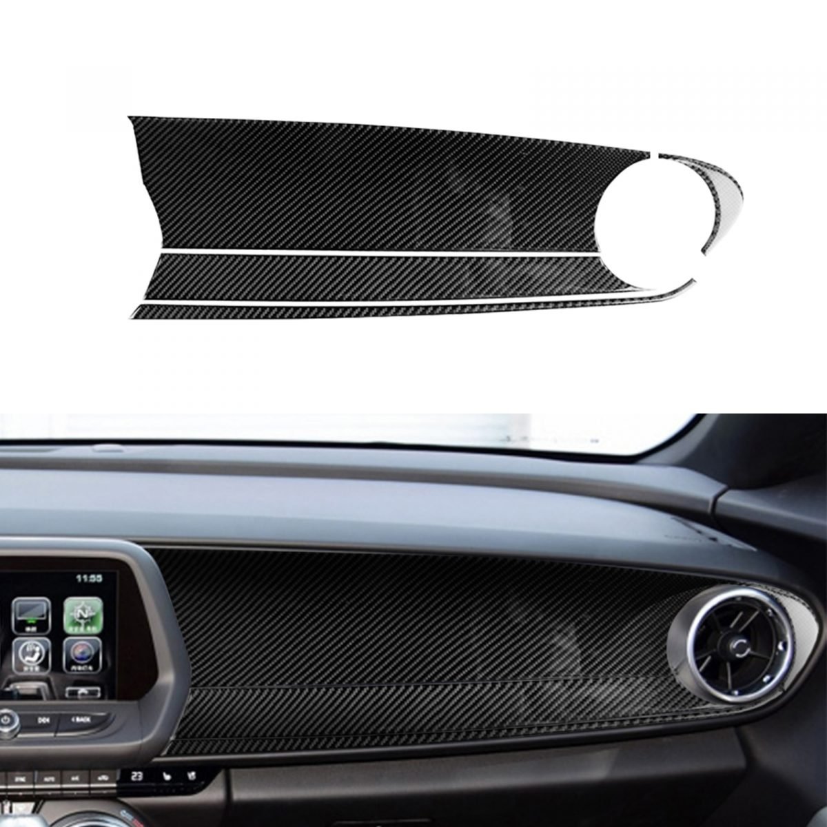 Carbon Fiber Right Passenger Side Dashboard Decorative Trim Cover For Jeep Wrangler