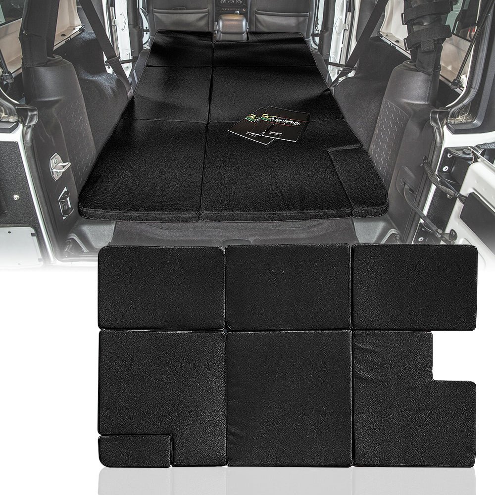 Xprite Black NitePad Premium Portable Sleeping Pad Cushion Fits Jeep Wrangler JKU 2007-2018 (4 Door Only)