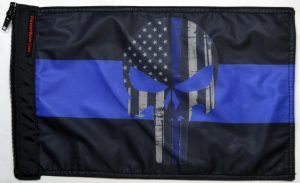 Thin Blue Line Punisher Flag