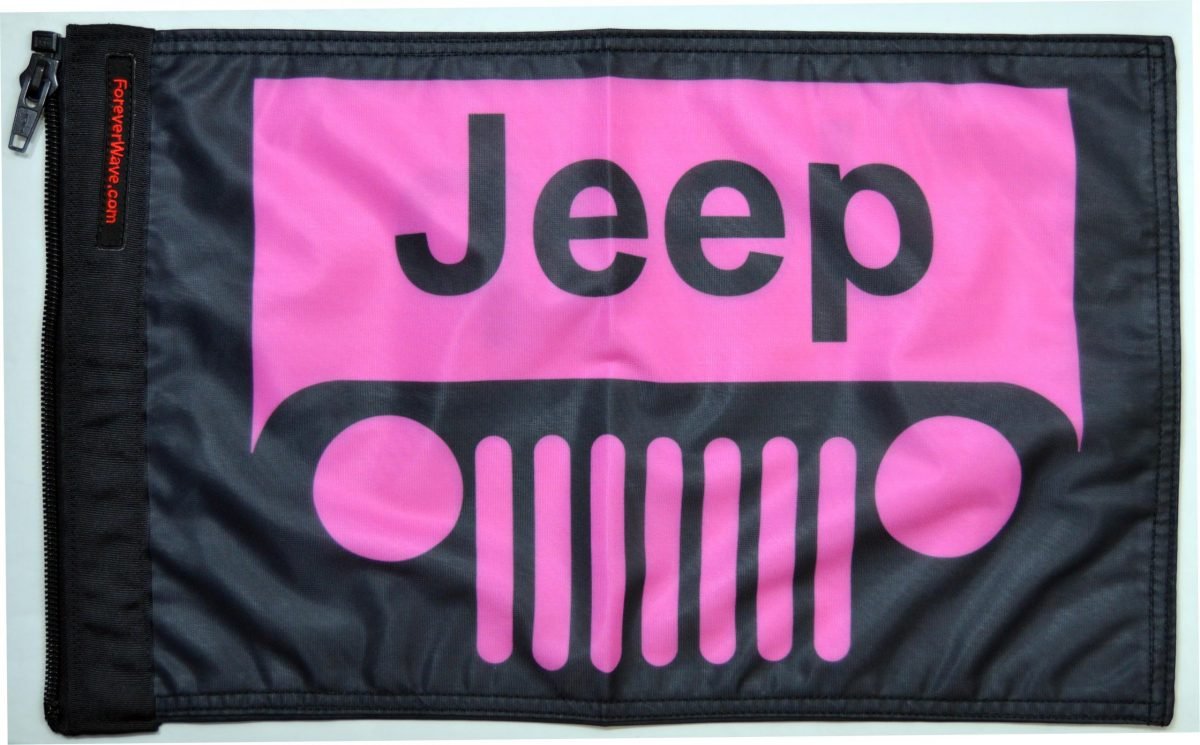 Jeep Grill Flag Pink Forever Wave