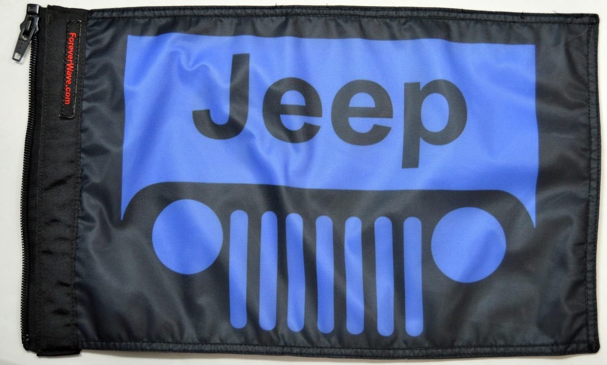 Jeep Grill Flag Blue Forever Wave