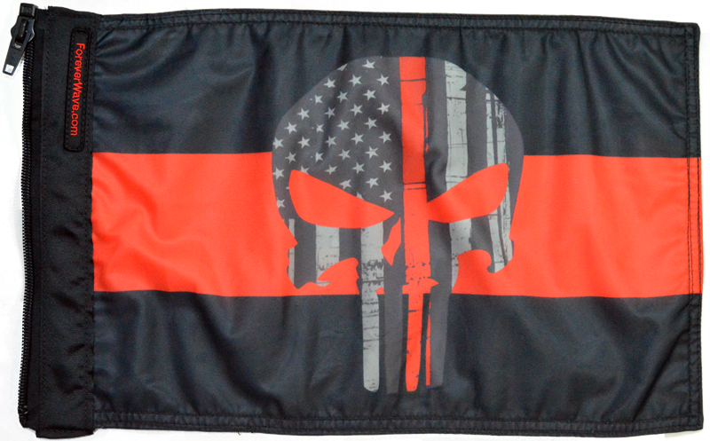 Thin Red Line Punisher Flag