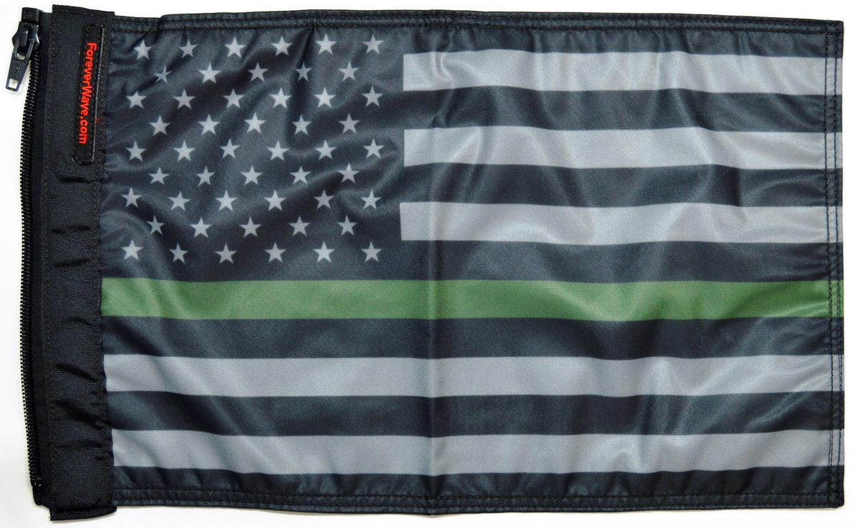 USA Subdued Thin Green Line Flag