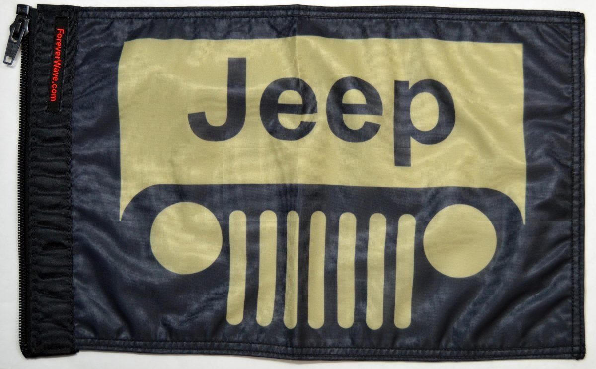 Jeep Grill Tan Flag Forever Wave
