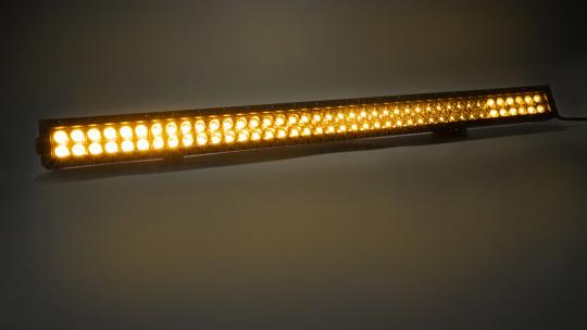 40-INCH STRAIGHT CREE AMBER/WHITE LED LIGHT BAR DUAL ROW | CHROME SERIES