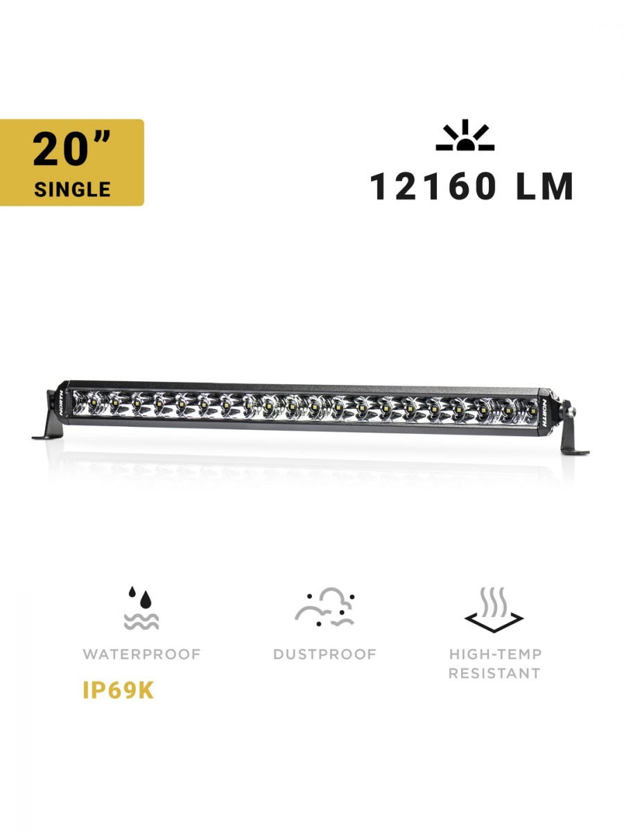 20 Inch LED Light Bar Single Row Spot/Flood Combo North Lights