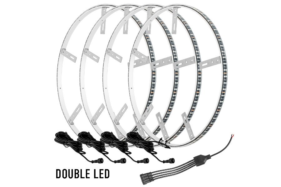Oracle Illuminated Wheel Rings - Double LED - White