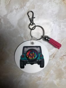 Monogrammed Keychain - 4X4 Keychain - Personalized Keychain - Keychain for Jeep
