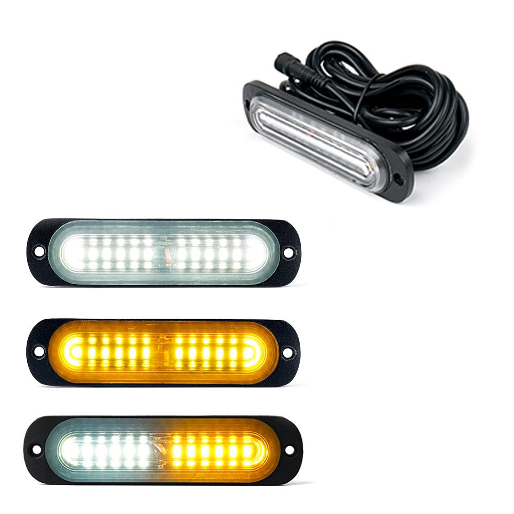 Xprite Tactical 12 Series LED Marker Strobe Lights - Set of 6 | White/Amber
