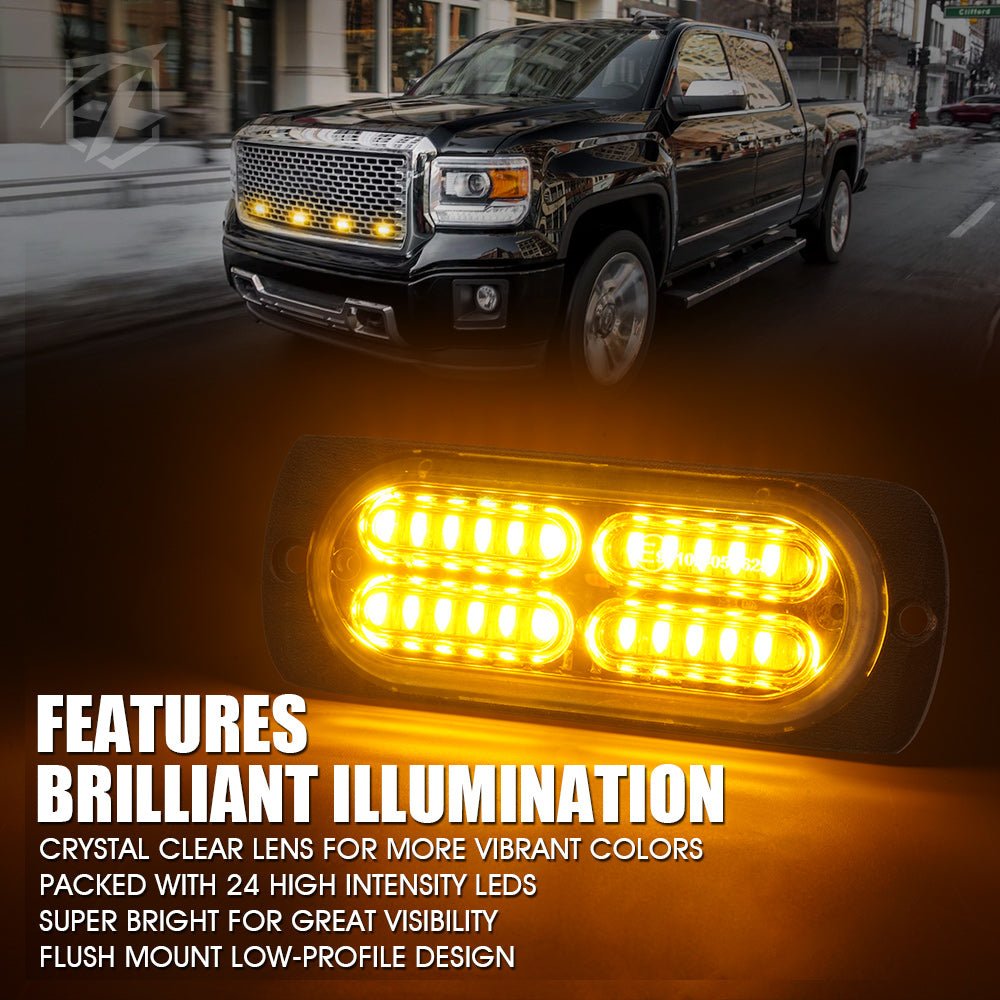 LED Side Marker Lights | Tactical Series | White/Amber Mix