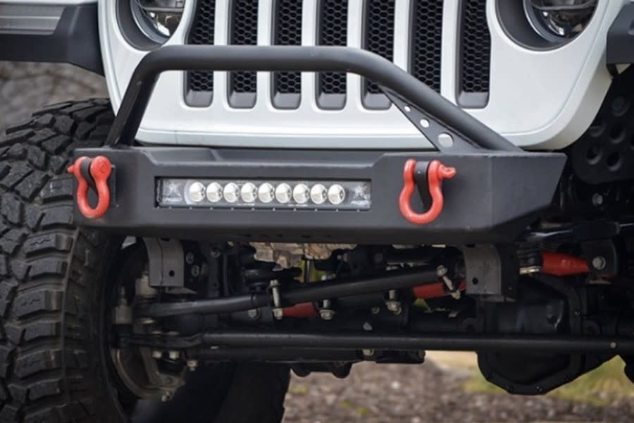 Ace Engineering Pro Series Front Bumper Kit, Bull Bar with Fog Lights Provisions, Texturized Black - JT