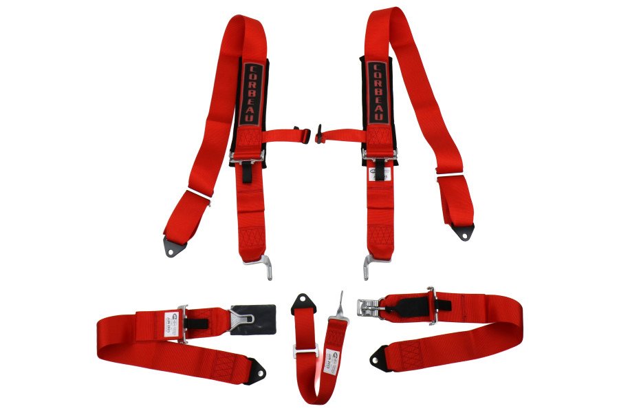 Corbeau 5-Point Harness Belt Red Latch