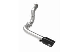 aFe Power Large Bore-HD 3in DPF-Back Exhaust System - Black - JL Diesel