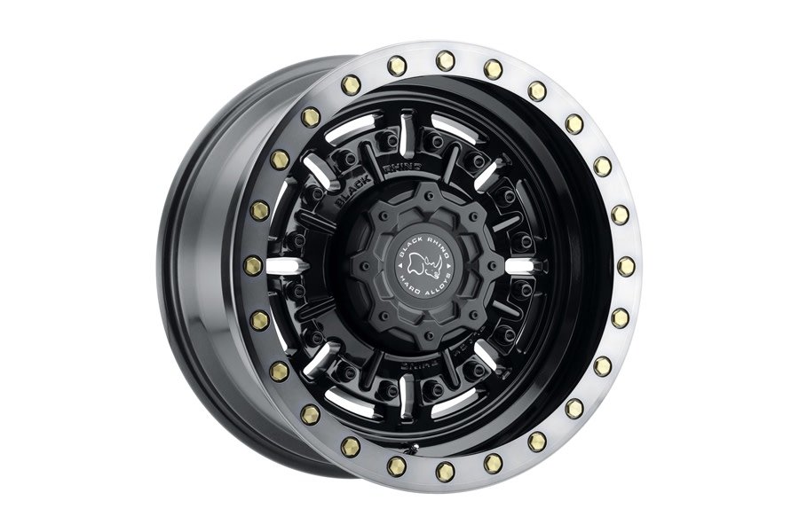 Black Rhino Abrams Series Wheel, 17x9.5 5x5 - Gloss Black w/ Dark Lip - JT/JL/JK