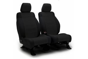 CoverKing Neoprene Front Seat Covers - Black, Side Airbag Compatible, w/Adjust. Height Seats - 13-16 JK 4dr
