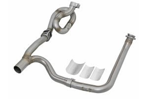 AFE Power Twisted Steel Y-Pipe - 2in to 2.5in - 2012+ JK 4dr Manual Trans.