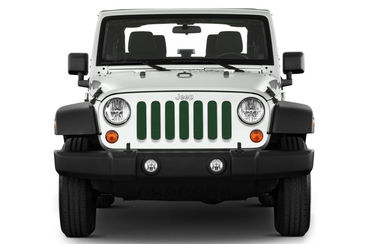 Jeep Wrangler Grill Inserts 07-18 JK Black Forest Green Pearl - Yittzy