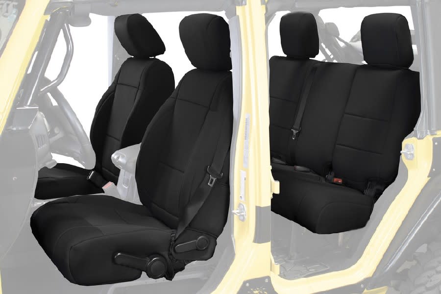 King 4WD Neoprene Seat Covers - Black - JK 4dr 13-18