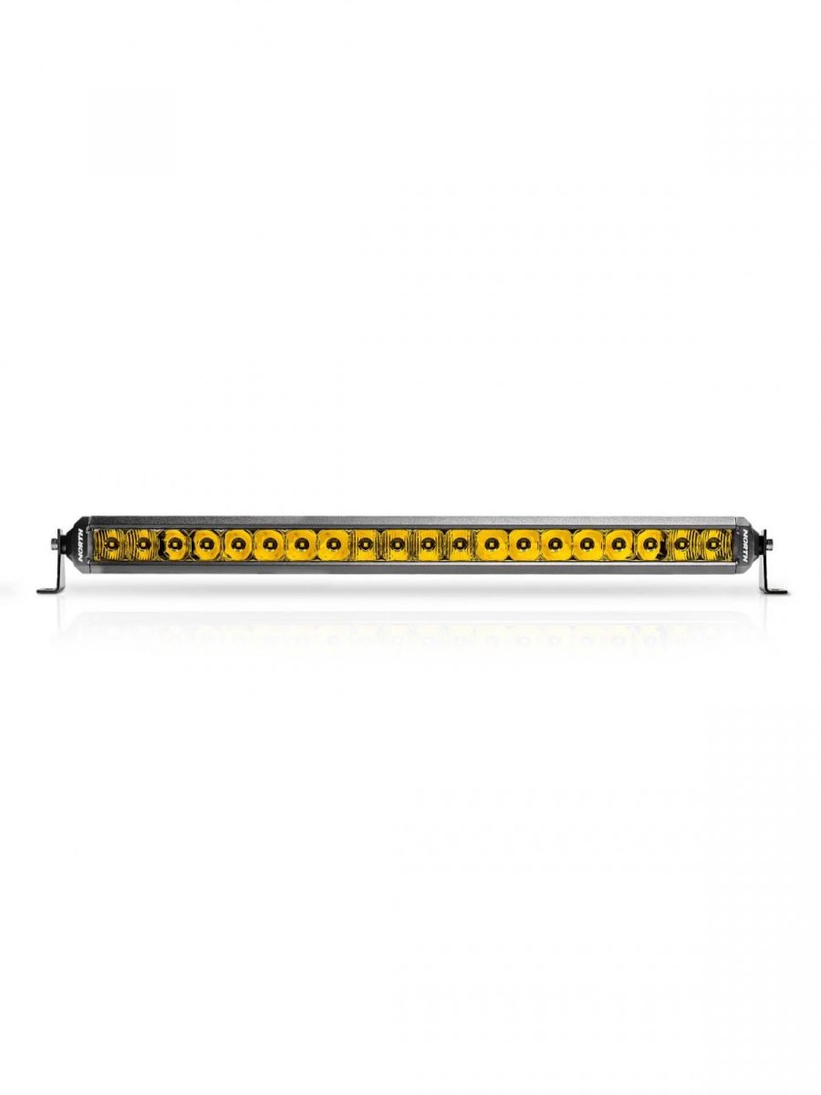 20-Inch LED Light Bar Single Row Spot/Flood Combo - Gold Amber -