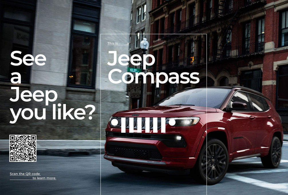 The Iconic Jeep Grille is a Scannable Barcode.