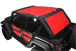 Dirty Dog 4x4 Sun Screen 2 Piece Front Back and Rear Red - JK 4dr